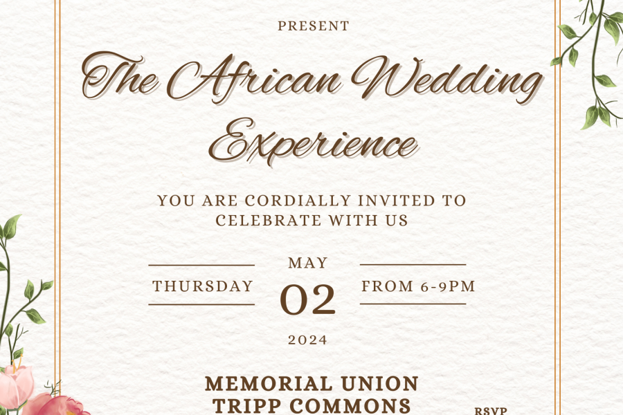 Event Poster: The African Wedding Experience with ASA, NAS & SOSA on Thursday May 2